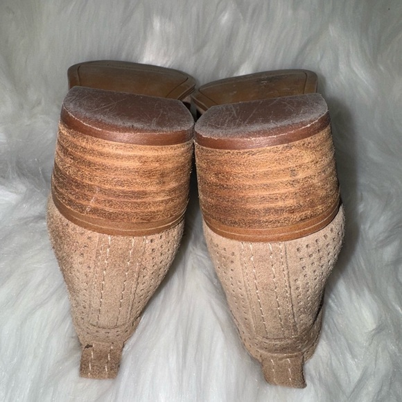 Franco Sarto Tan Ankle Booties with Perforated Design - Picture 9 of 9